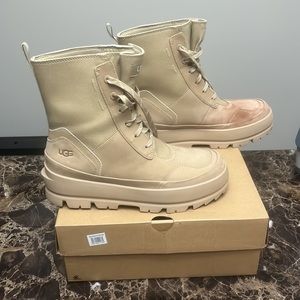 The UGG Lug Platform Lace-Up Combat Boot (Women) sand color size 8 Womens.